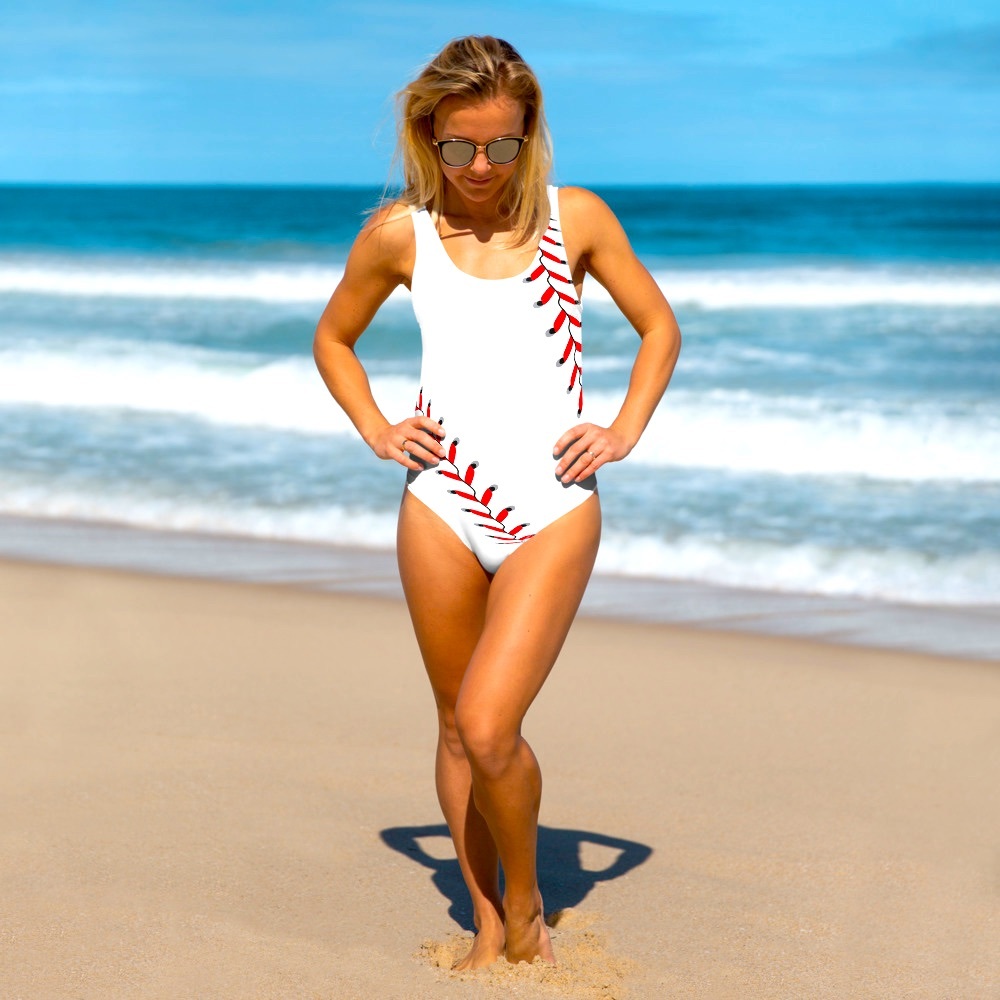 ⚾️Take me out to the ball game one piece swim ⚾️